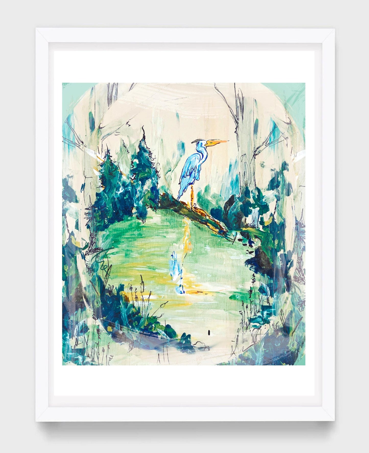 Lone Blue Heron — Off the Wall