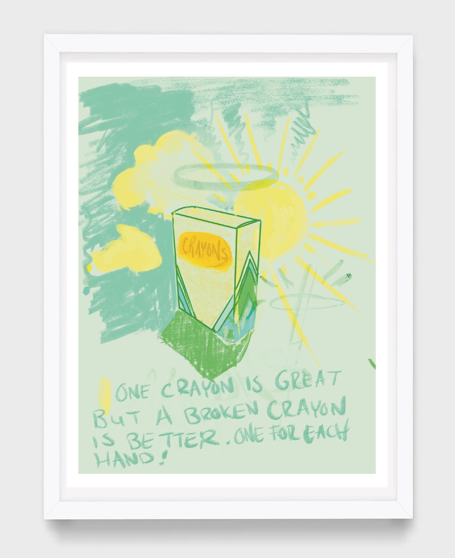 The Bright Side Broken Crayons - Print